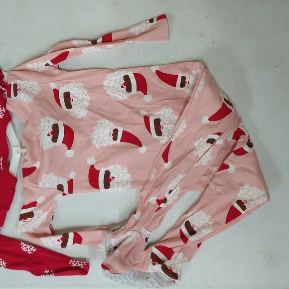 NEW! Toddler Christmas Snowflake Reindeer / Santa Footed Pajama Set - Carter's - Picture 7 of 14